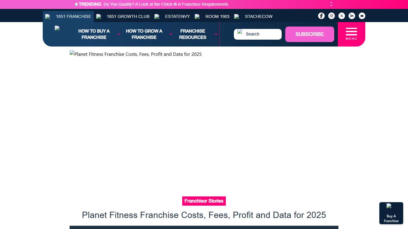 Franchise Deep Dive: Planet Fitness’ Franchise Costs, Fees, Profit and Data