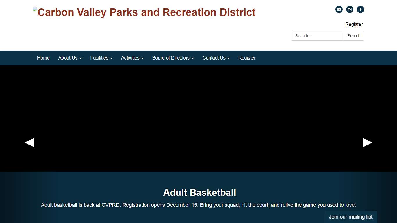 Homepage Carbon Valley Parks and Recreation District